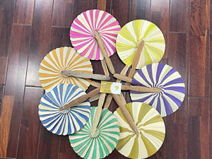 Abanico Decorativo de Bambú Natural, Abanico de Hoja de Palma de Bambú Tejido a Mano, Artesanía de Bambú Duradera para Fiestas y Regalos - Caryln - Product Image 6