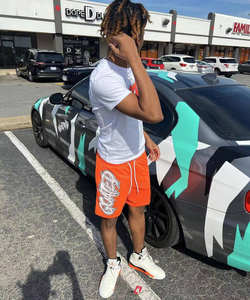 Conjunto de Camiseta y Pantalones Cortos Personalizados con Logotipo para Hombre, Conjunto de Dos Piezas de Verano, Camiseta Gruesa de Manga Corta con Pantalones Cortos Deportivos, Camisetas Personalizadas para Hombre - Product Image 3