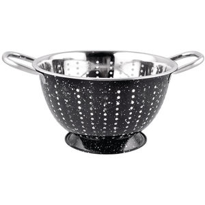 Stainless Steel Colander in Black Color with a Sparkle Effect - Product Image 1