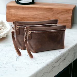 Sac de voyage léger et portable en cuir véritable Artha, style bohème, avec fermeture éclair, pour hommes et femmes, cadeau promotionnel - Product Image 1