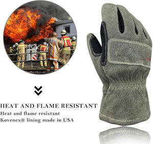 Fire Fighter <b>Glove</b> Curved Fingers,Heat Resistance, Flame resistanc - Product Image 4