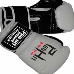 ถุงมือชกมวยสำหรับผู้ใหญ่ถุงมือชกมวยสีขาวสีดำสั่งทำสำหรับการแข่งขัน - Product Image 6