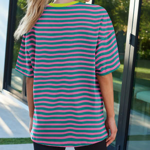 Camiseta ajustada para chica adulta al por mayor, ropa de calle personalizada, camiseta de mujer de algodón de gran tamaño con hombros caídos - Product Image 4