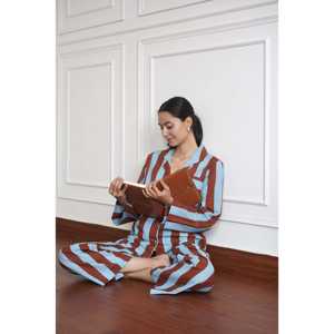 Conjunto de Pijama Cómodo y Acogedor Earthly Evenings, Transpirable, de Modal con Spandex, Cintura Elástica, Diseño de Dibujos Animados, para Usar en Casa en las Noches de Invierno - Product Image 1