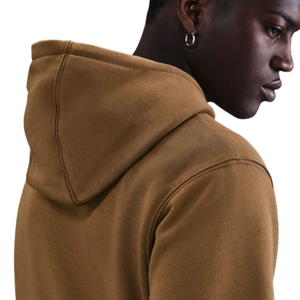 Men Winter <b>Brown</b> Pullover Hoodie Cotton <b>Fleece</b> Warm Casual Plain Hooded Sweatshirt Long Sleeve Streetwear Solid Color Wholesale - Product Image 4