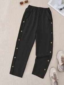 Pantalons de survêtement pour femmes de haute qualité, imprimés sur mesure, solides, respirants, à séchage rapide, coupe ample, jambe droite, longueur cheville, 100% polyester - Product Image 5