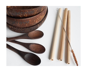 Cuencos de cáscara de coco grabados hechos a mano naturales de primera calidad, cuencos de bambú, venta al por mayor, suministro de exportación de fábrica de Vietnam listo - Product Image 6