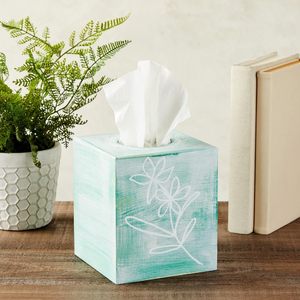 Boîte à mouchoirs carrée en bois inachevée, support de fond coulissant personnalisable pour la décoration intérieure - Product Image 3