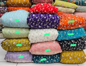 ผ้าจอร์เจียต์ปักเลื่อมลายแจ็คการ์ด สำหรับชุดเดรสหรูหรา ชุดราตรี ของตกแต่งงานแต่งงาน วัสดุปักคุณภาพพรีเมียม - Product Image 5