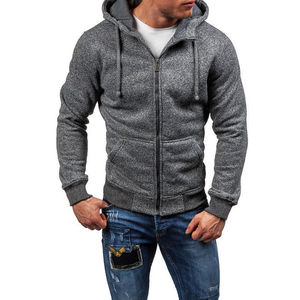 Men Heavy Fleece Zip Hoodie Winter Hooded Sweatshirt 100% Cotton Embroidered Breathable Quick Dry Sportswear Zip Hoodie - Product Image 2