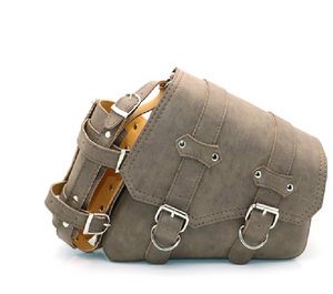 오토바이 새들백 PU 가죽 사이드 툴 백 - 브라운 - Product Image 5