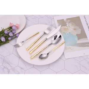 Manche en or de luxe en acier inoxydable miroir 304 ensemble de couverts mariage dîner couteau cuillère fourchette vaisselle au prix de gros 2025 - Product Image 3