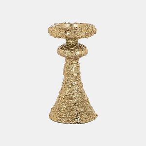 เชิงเทียนโลหะกระสุนที่มีพื้นผิวพื้นผิวและการอุทธรณ์โบราณที่ทำขึ้นสำหรับการตกแต่งกิจกรรมหรือพื้นที่สมาธิ - Product Image 1