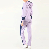 Ensemble jogging à capuche brodé motif boutons vintage pour femme, en molleton de coton, longueur intégrale, fabricant et fournisseur OEM ODM en gros