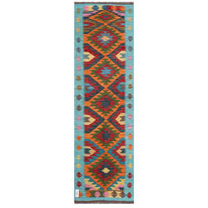 Alfombra Kilim de Maimana, Afganistán, 198 x 60 cm, Alfombras y Juegos de Alfombras - Product Image 1