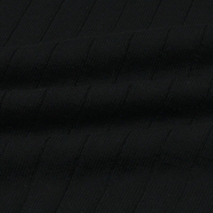 Polo en tricot noir pour homme, tricot de coton de qualité supérieure, manches courtes, texture classique, coupe décontractée, vêtements élégants - Product Image 6