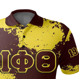 Camiseta Polo Bordada Iota Phi Theta 1963 para Hombre, Fraternidad Griega, Liga Ivy, Universitaria - Product Image 6