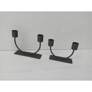 Factory Direct Modern Iron Candle Holder | Matte <b>Black</b> Powder Coated Metal <b>Candelabra</b> Decorative Candle Stand for Hotel & Events - Product Image 6
