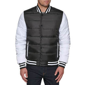 Chaqueta universitaria Chaquetas acolchadas cómodas y elegantes Chaqueta acolchada con cuello levantado de aspecto moderno para hombres - Product Image 1