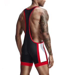 Maillot de lutte pour homme-Body extensible en spandex/polyester avec sublimation respirant et séchage rapide - Product Image 6