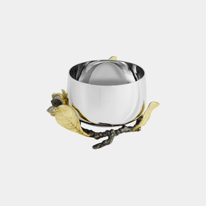 Best Price Home Decorative Metal Serving <b>Bowl</b> Latest Design Serving <b>Bowl</b> with Floral Accents for Salad or Display - Product Image 5