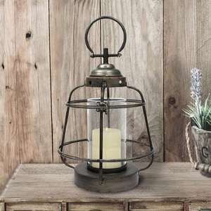 Linterna de vela de mesa de cristal de Metal antiguo de nuevo diseño más vendida en tarifa al por mayor para la decoración del hotel del hogar - Product Image 5