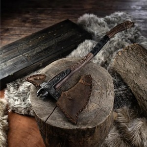 Hacha Leviatán de Kratos, Réplica Metálica de 9.92 lb con Runas que Brillan en la Oscuridad, Herramienta para Trabajos de Madera DIY - Product Image 6