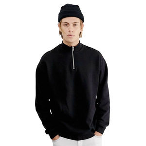 Sweat-shirt à demi-zip pour homme inspiré du streetwear, en molleton de coton, pull chaud d'hiver, logo personnalisé, fournisseur en gros OEM - Product Image 1