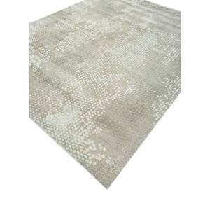 พรมไหมไผ่ผสมขนสัตว์ถักมือสีเขียวลาย Chaos Theory ดีไซน์นามธรรม สำหรับบ้าน ห้องโถง รูปทรงสี่เหลี่ยมผืนผ้า หนา 10 มม. วิสโคส รุ่น Eskn-404 - Product Image 2