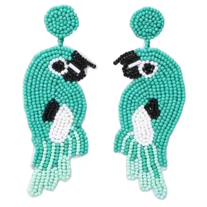 Pendientes clásicos de cuentas de semillas de alta moda con perlas de imitación y secuencias para regalo de fiesta de boda para mujer - Product Image 2