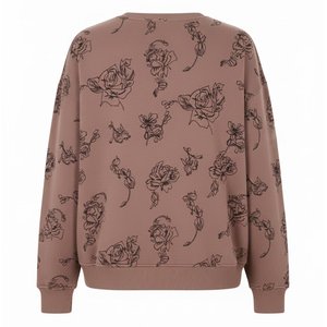 Sweat à capuche confortable pour femme, personnalisé avec logo imprimé sur le devant, marron, décontracté, écologique, séchage rapide, pour l'hiver et l'été, style streetwear, vente en gros - Product Image 2