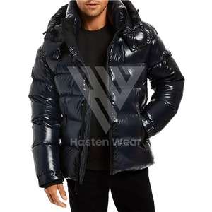 Nouvelle arrivée Veste matelassée à capuche vintage pour hommes et logo personnalisé imprimé Vêtements d'hiver Veste matelassée grande taille - Product Image 4