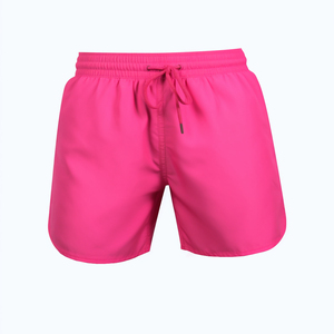 Pantalones cortos de gimnasio para hombre de verano 2025, cierre de cintura elástica, patrón sólido, bañadores de Surf, ropa de playa, bolsillos con cordón teñido liso - Product Image 1