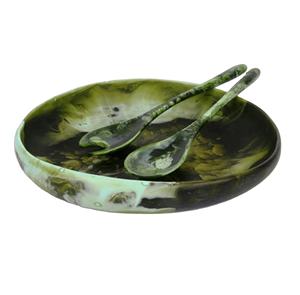 Bol et plat de service en résine les plus vendus - Passe au lave-vaisselle, design moderne européen personnalisable pour la maison et les fêtes - Product Image 1