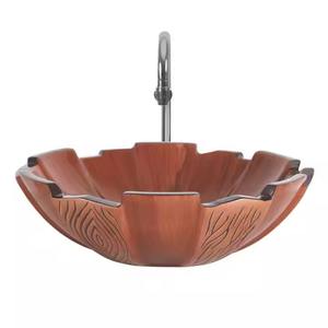 อ่างล้างหน้าบนโต๊ะทรงรีอ่างล้างมือเซรามิกศิลปะไม่เรียบ - Product Image 4