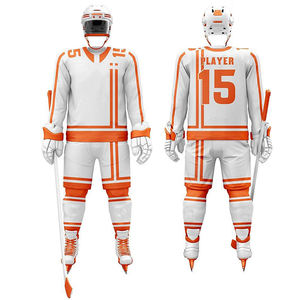 Uniforme de hockey sobre hielo Poliéster de alta calidad Diseño libre Impresión sublimada Logotipo bordado Uniforme de hockey personalizado - Product Image 3