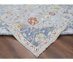 Alfombras y conjuntos Oushak anudados a mano de lana suave cromada de 9 'x 16' personalizables Patrón abstracto Tamaño personalizado Opciones de color disponibles - Product Image 3