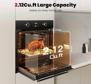 G-A-S-L-A-N-D 2-4 Horno de gas natural incorporado con convección 120V, enchufe negro - Product Image 2