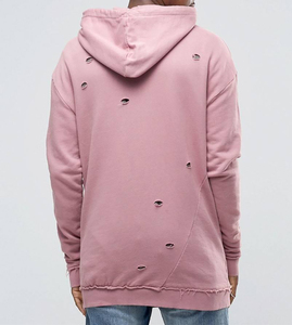 เสื้อมีฮู้ดหูรูดสีชมพูสำหรับผู้ชาย - Product Image 6