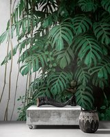 Papier peint mural allemand, thème jungle vert et gris, en vinyle non tissé, grand format, design moderne, anti-fumée, pour salle de sport
