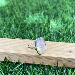 Angel Aura Quartz Gemstone <b>Ring</b> 925 Sterling Silver Handmade Boho Jewelry Statement <b>Ring</b> Gift for Her Elegant <b>Crystal</b> <b>Ring</b> - Product Image 3