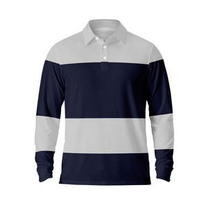 Polo de Punto a Rayas de Excelente Calidad para Hombre, Corte Entallado, Manga Larga, Estilo Moderno para Conjuntos Casuales Elegantes - Product Image 3