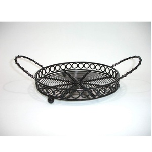 Modern White Metal Wire Egg Shape Storage <b>Basket</b> with <b>Wooden</b> Handle Dual Part Kitchen Home Decor for Food - Product Image 5
