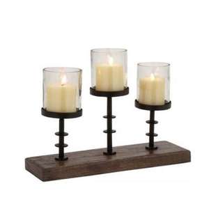 Bougeoirs de pilier de cercle en aluminium en métal - Product Image 4