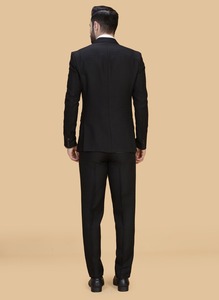 Vente flash Costume homme classique noir 5 pièces en polyester et coton Vêtement formel pour mariages et affaires Disponible à la vente - Product Image 3