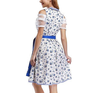 Costume de dirndl bavarois pour femmes grande taille, imprimé floral léopard, robe traditionnelle pour le festival d'Oktober et les festivals de la bière - Product Image 2