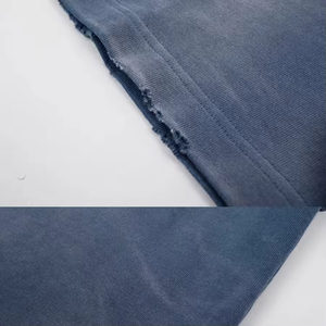 T-shirt surdimensionné lourd | T-shirt vieilli lavé à l'acide | Streetwear à col côtelé | Chemise personnalisée pour hommes de haute qualité - Product Image 6