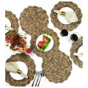 Chemins de table artificiels Admirable bonbons de Noël perlés tapis de coureur brodés pour la maison napperons décoratifs pour Thanksgiving - Product Image 3