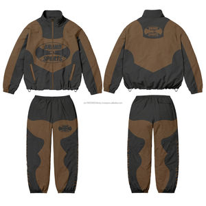 Conjunto Deportivo Personalizado de Gran Tamaño, Chaqueta Cortavientos Reflectante, Ropa Deportiva Urbana para Hombre, Chándal de Poliéster y Nailon para Correr - Product Image 1