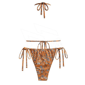 Traje de baño personalizado ajustado Ropa de playa Bikini Set Venta caliente Logotipo personalizado Transpirable Bikini Conjuntos para damas - Product Image 2